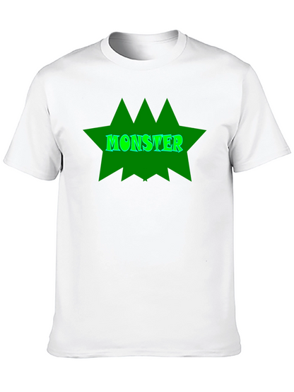 Monster Graphic Tee - Black Cotton T-Shirt