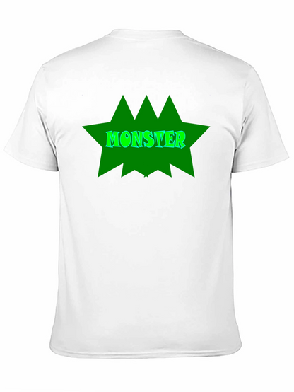Monster Graphic Tee - Black Cotton T-Shirt