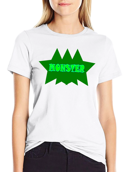 Monster Graphic Tee - Black Cotton T-Shirt