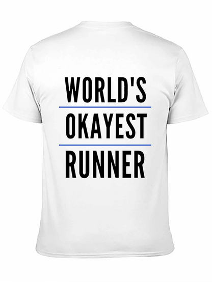 Worlds Okayest Runner Black T-Shirt