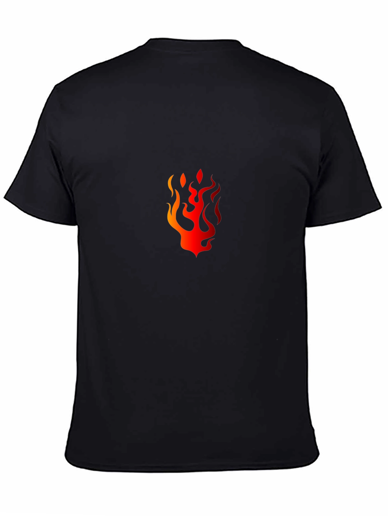 Fiery Flame Graphic Black T-Shirt