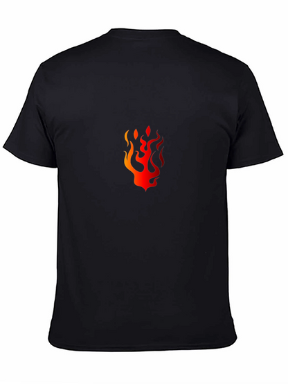 Fiery Flame Graphic Black T-Shirt
