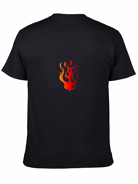 Fiery Flame Graphic Black T-Shirt