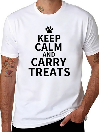 Keep Calm and Carry Treats Black T-Shirt