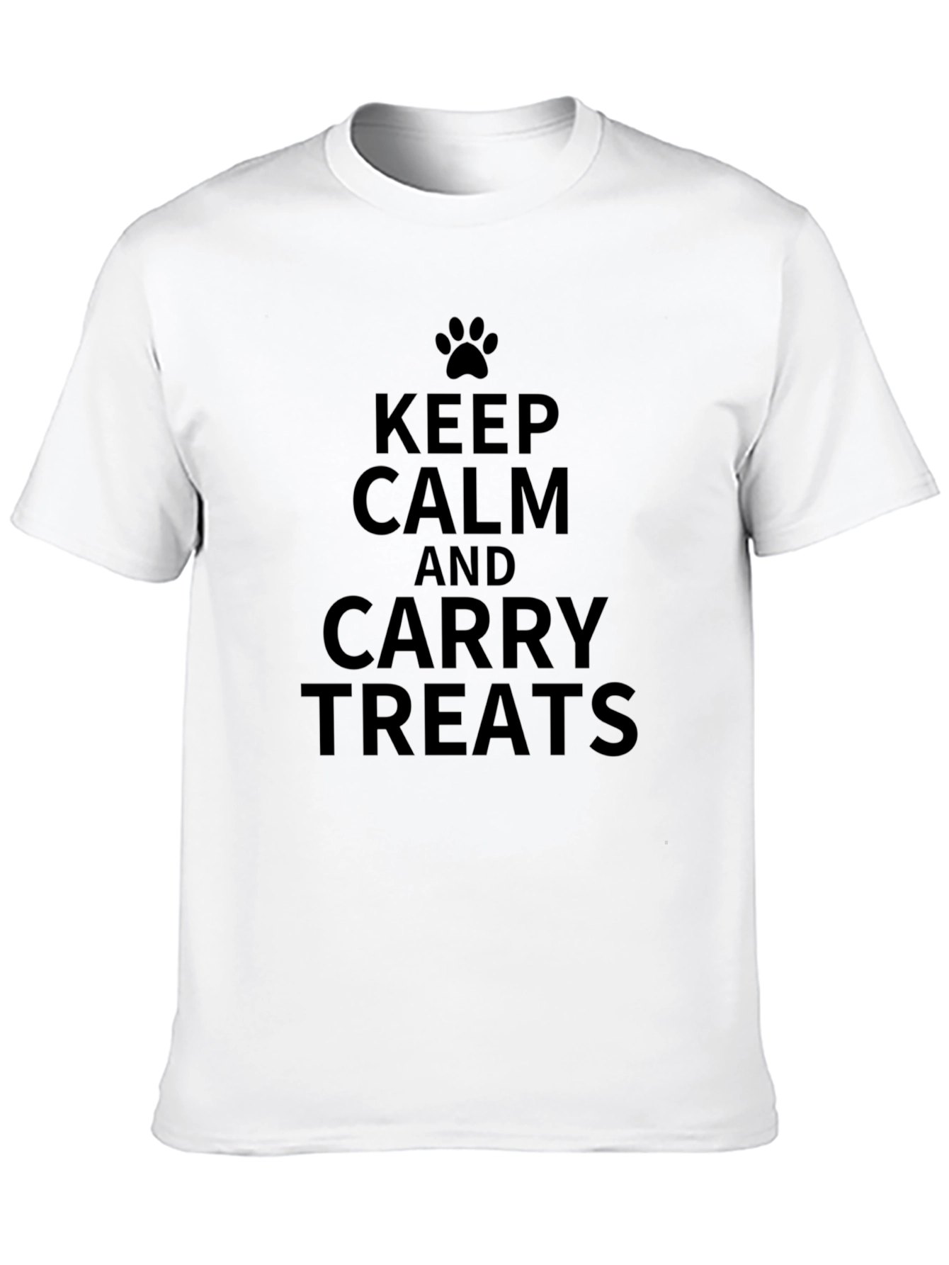 Keep Calm and Carry Treats Black T-Shirt