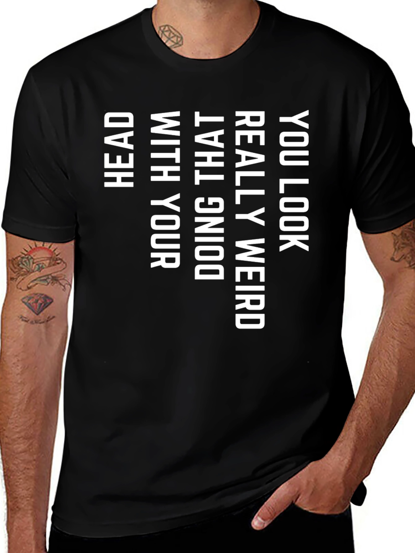Funny Weird Graphic Print Tee