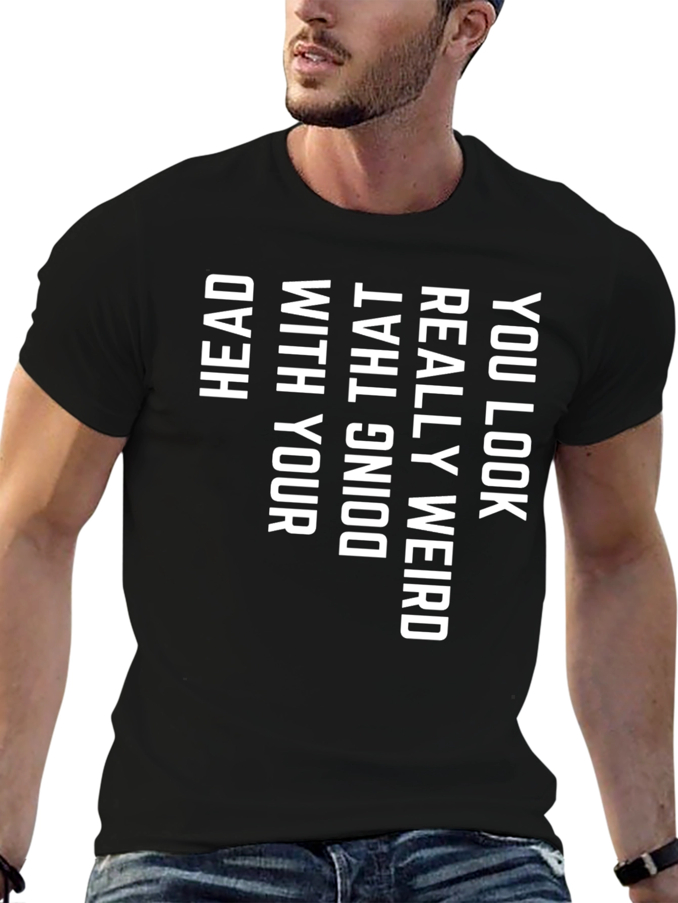 Funny Weird Graphic Print Tee