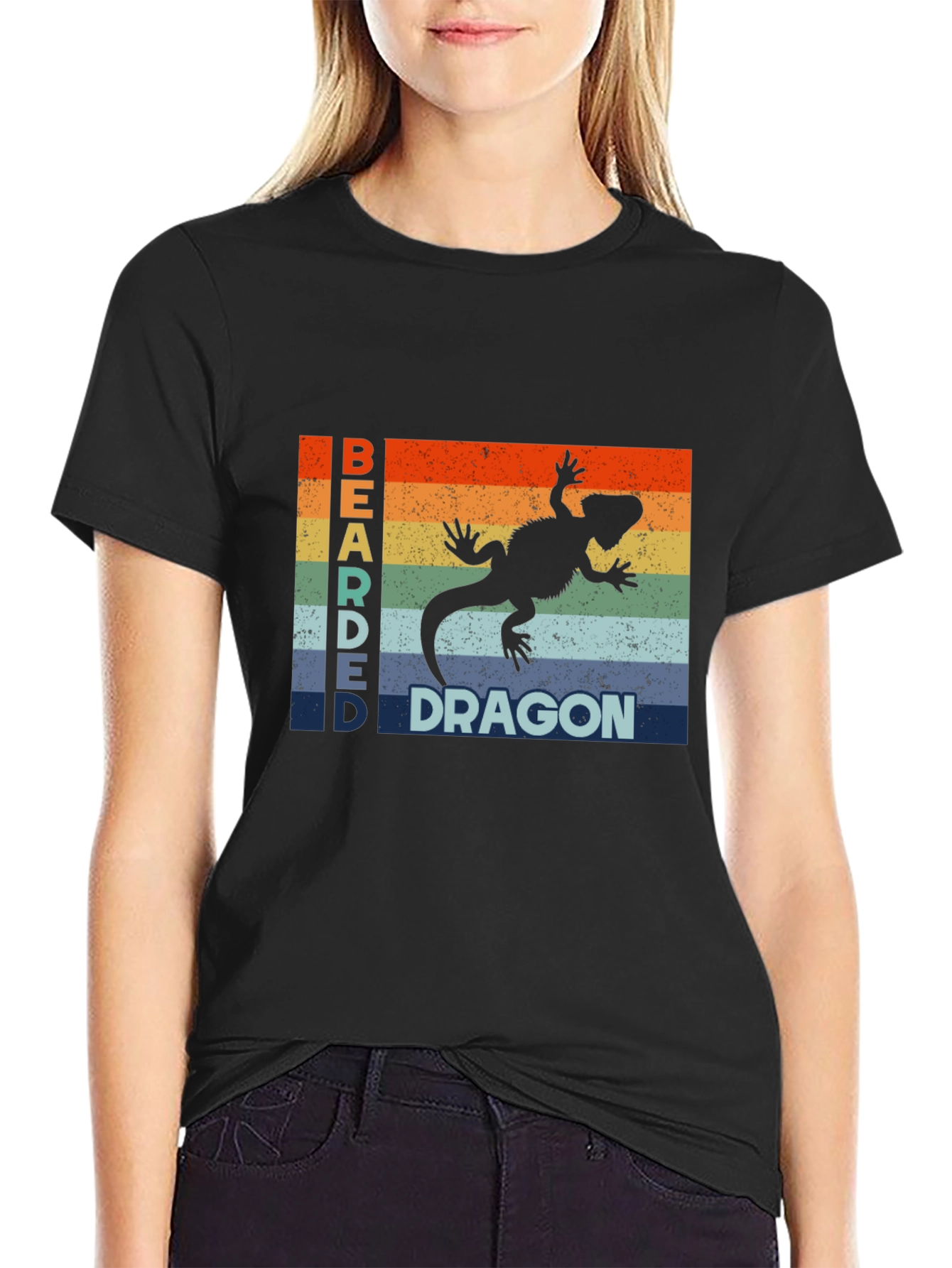Bearded Dragon Retro Graphic T-Shirt