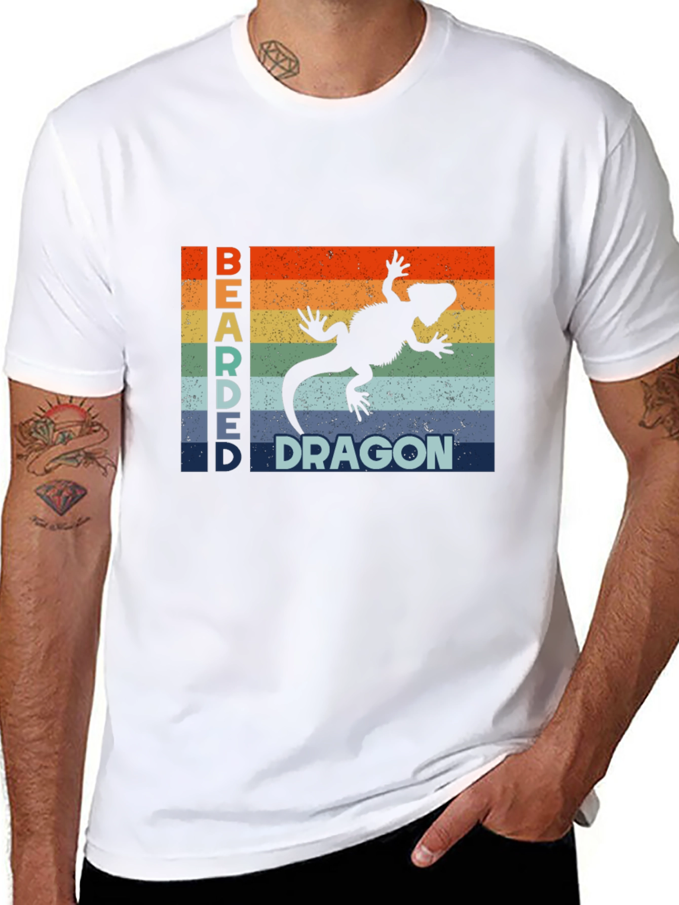 Bearded Dragon Retro Graphic T-Shirt