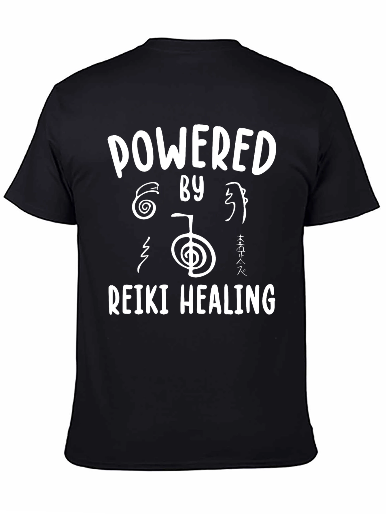 Powered by Reiki Healing T-Shirt - Black