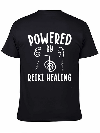 Powered by Reiki Healing T-Shirt - Black