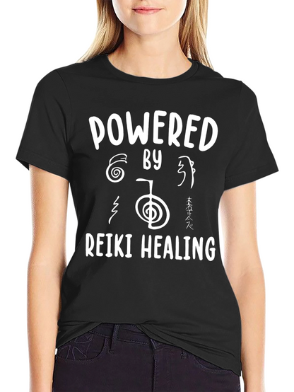 Powered by Reiki Healing T-Shirt - Black