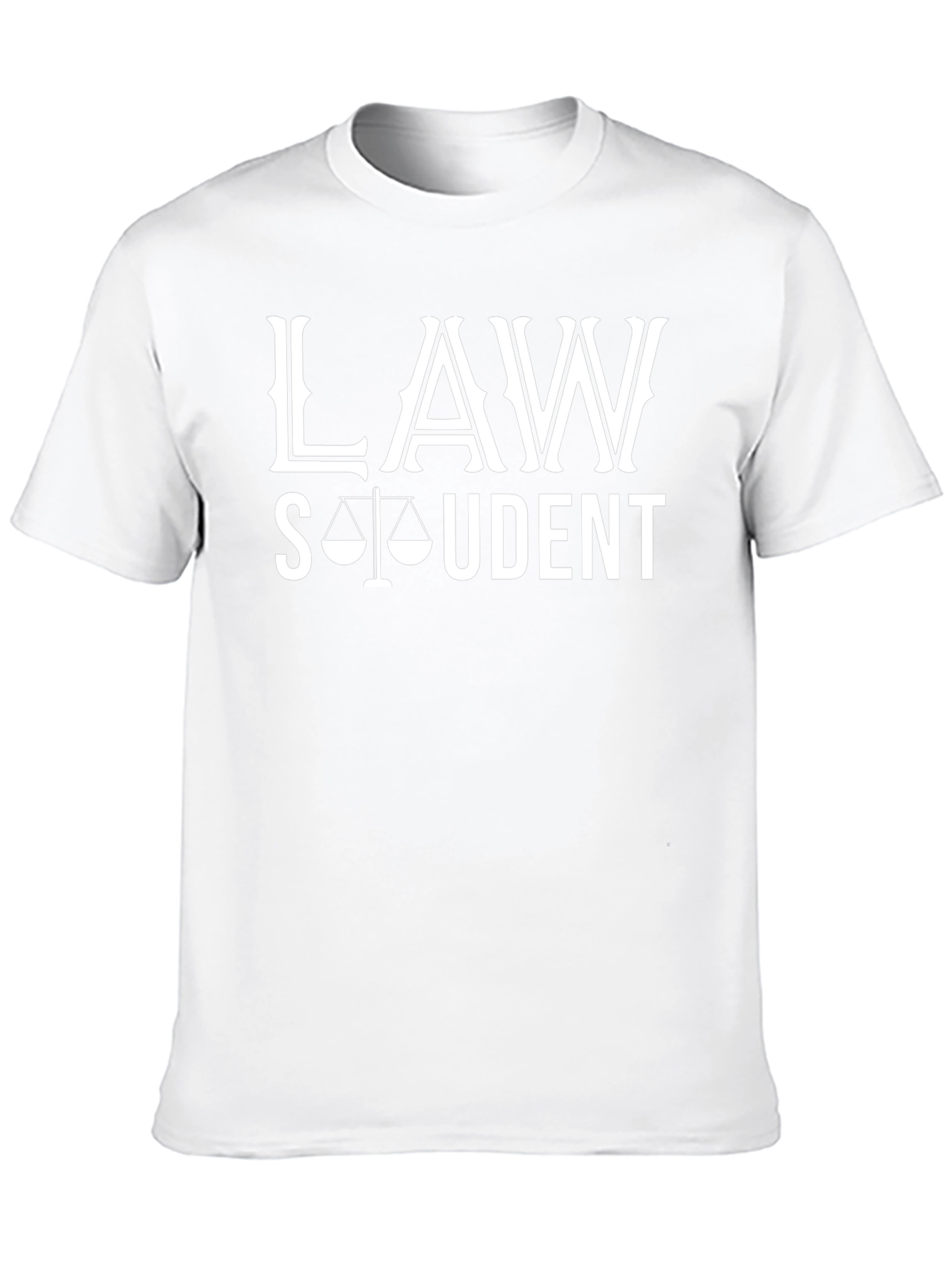 Law Student Graphic Tee - Black Cotton Blend
