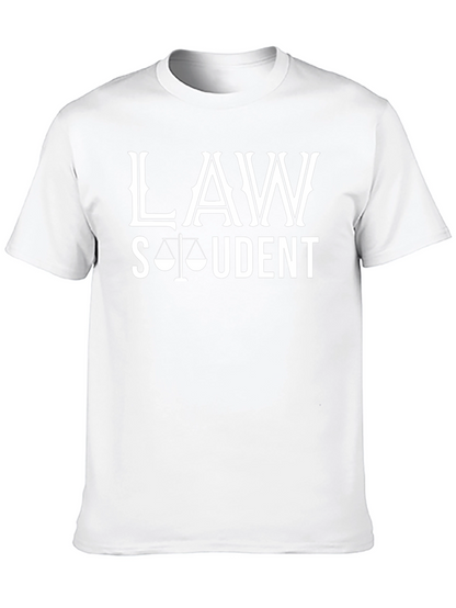 Law Student Graphic Tee - Black Cotton Blend