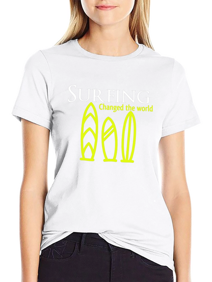 Surfing Changed the World Graphic Tee - Black