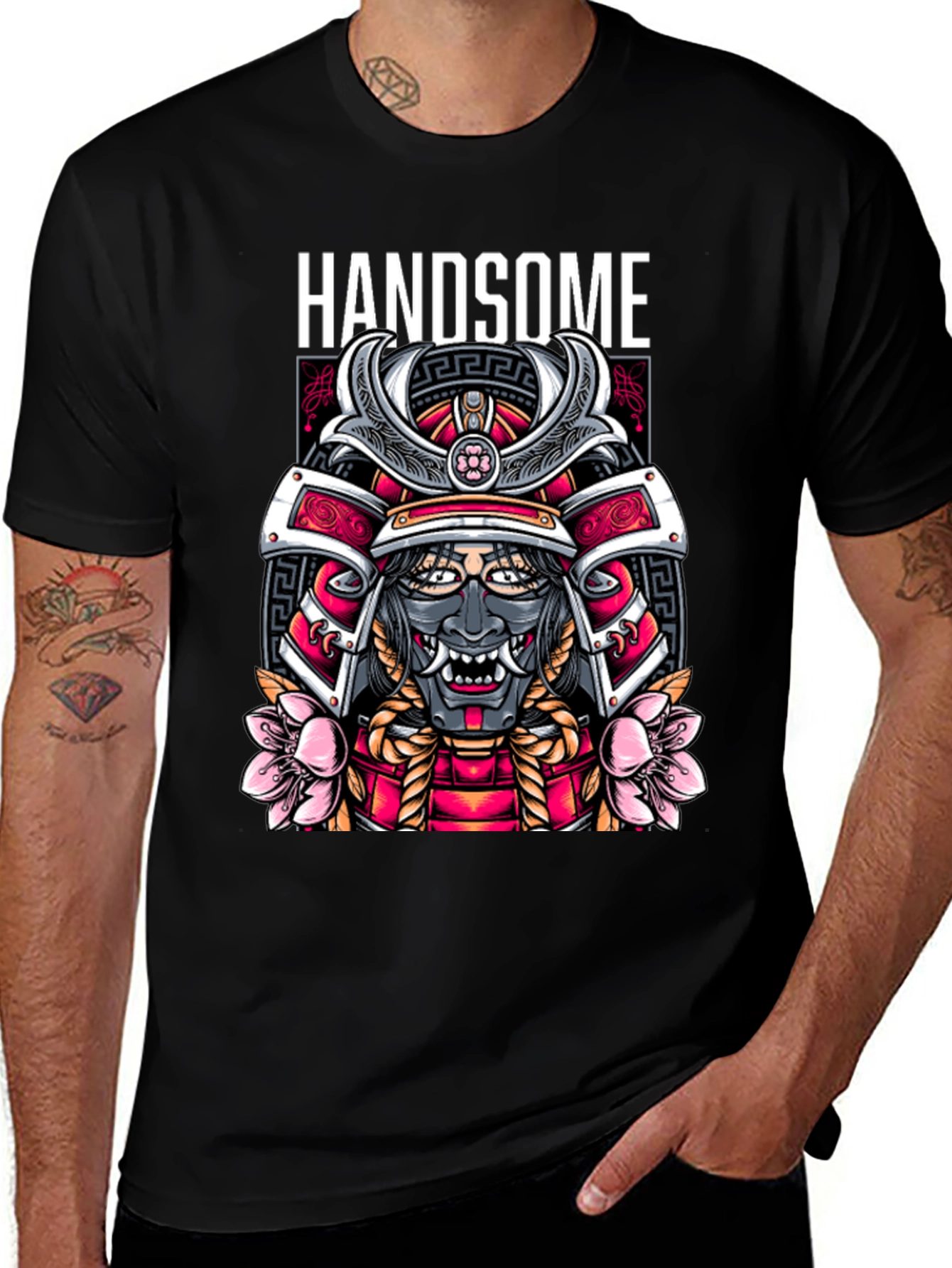 Handsome Samurai Graphic Tee - Urban Streetwear