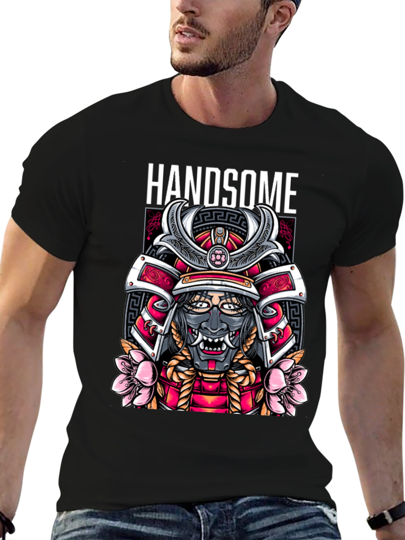 Handsome Samurai Graphic Tee - Urban Streetwear