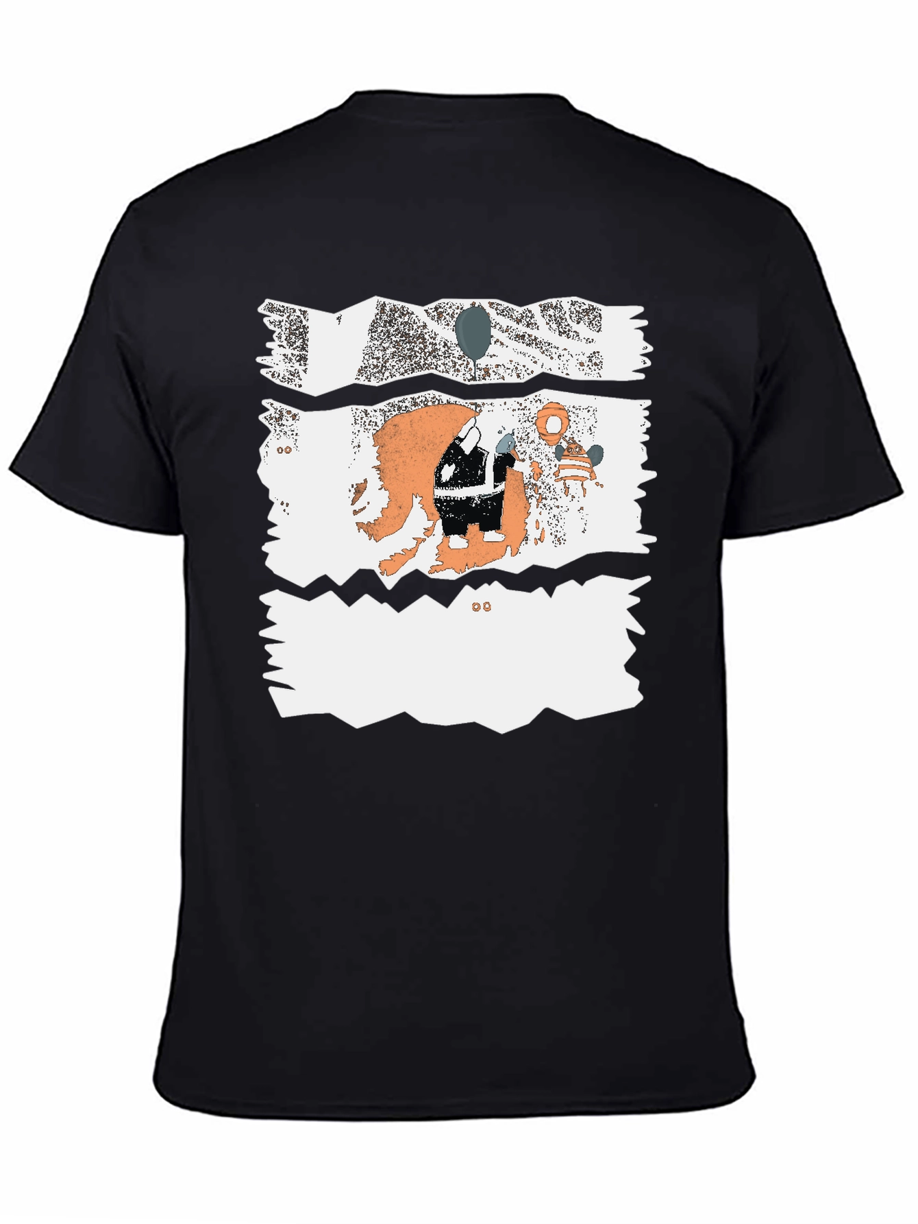Unique Graphic Print Black Cotton Blend Casual T-Shirt