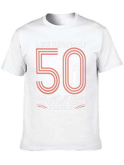 Life Begins at 50 Birthday T-Shirt