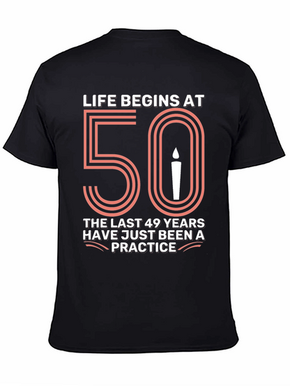 Life Begins at 50 Birthday T-Shirt