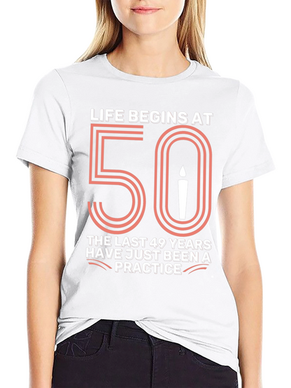 Life Begins at 50 Birthday T-Shirt