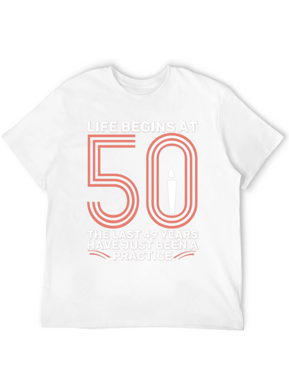 Life Begins at 50 Birthday T-Shirt
