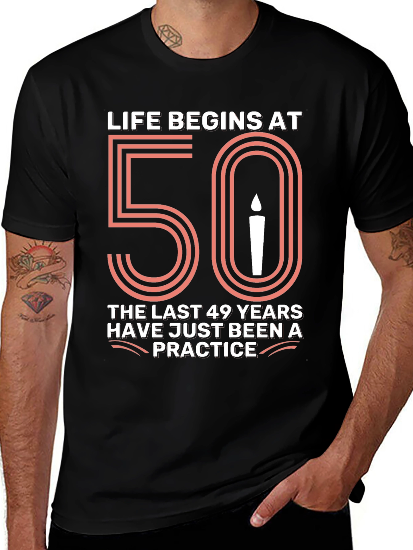 Life Begins at 50 Birthday T-Shirt
