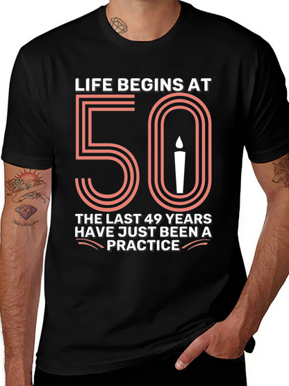 Life Begins at 50 Birthday T-Shirt