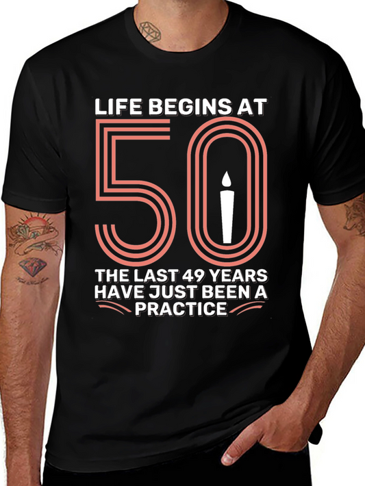 Life Begins at 50 Birthday T-Shirt