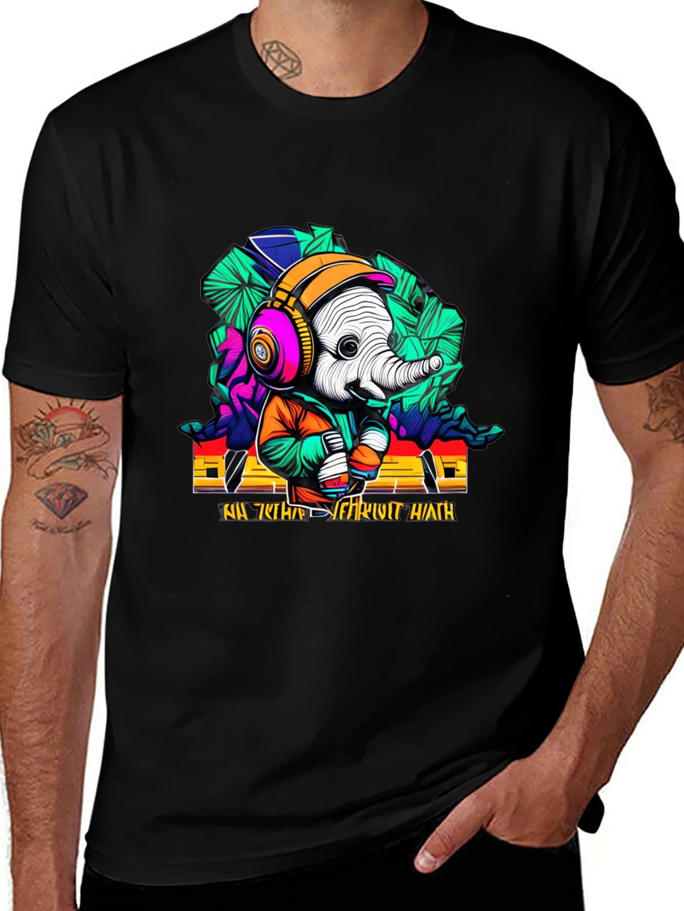 Cool Elephant Graphic T-Shirt