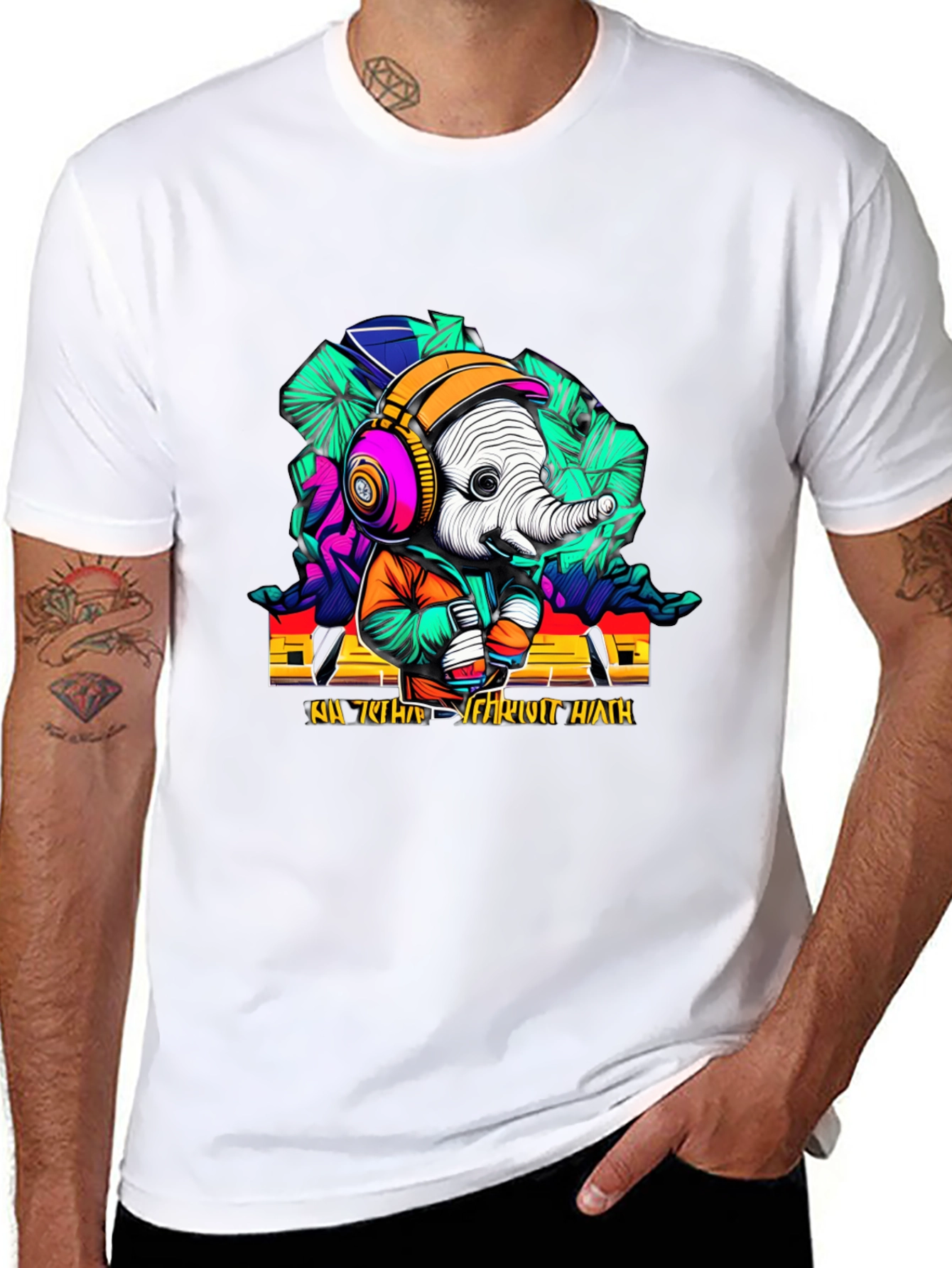 Cool Elephant Graphic T-Shirt