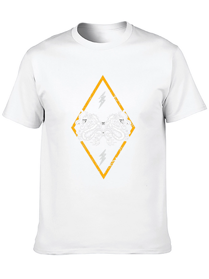 Dragon Diamond Graphic Black T-Shirt
