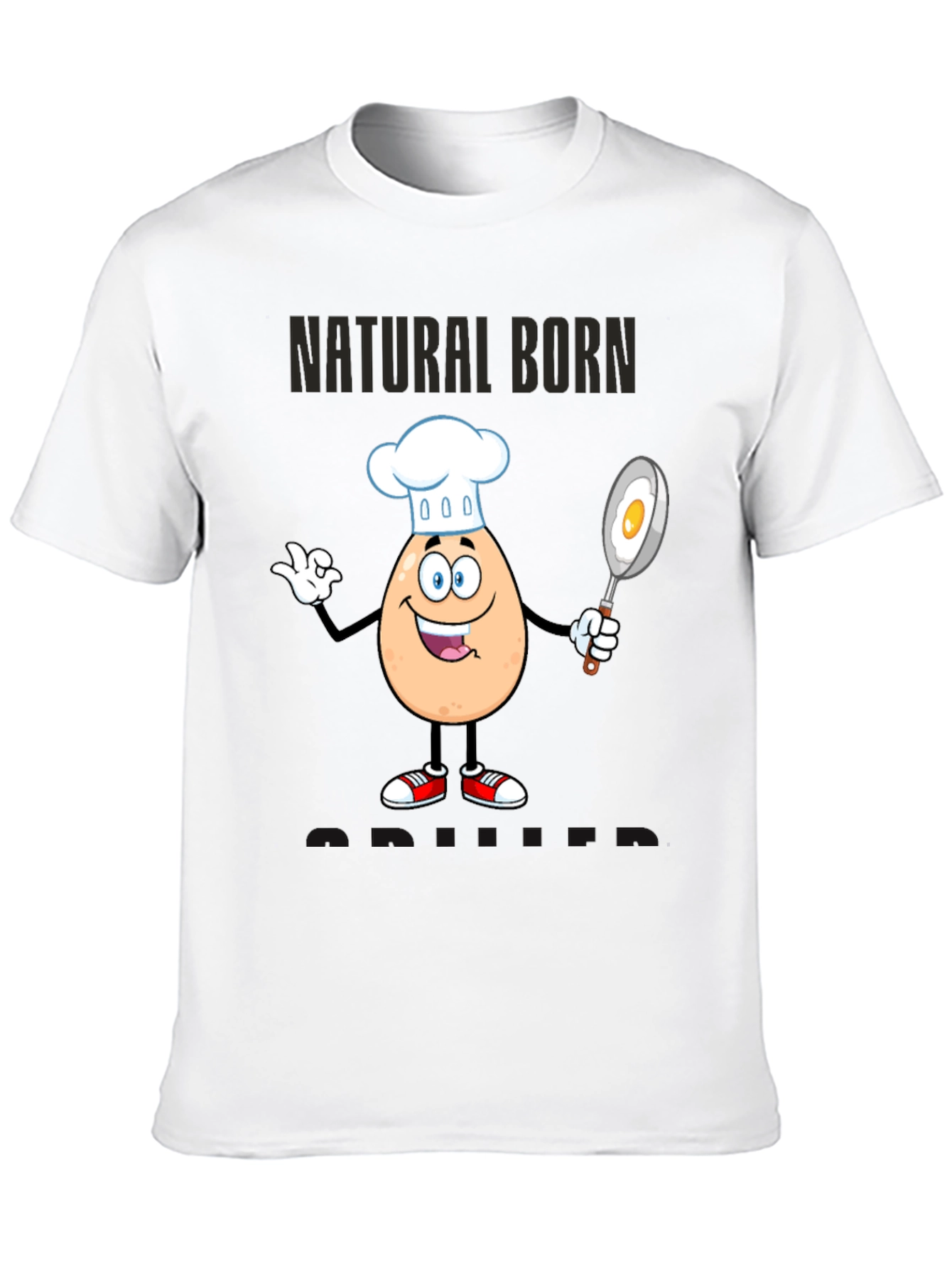 Natural Born Griller Funny Chef T-Shirt