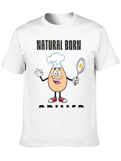 Natural Born Griller Funny Chef T-Shirt