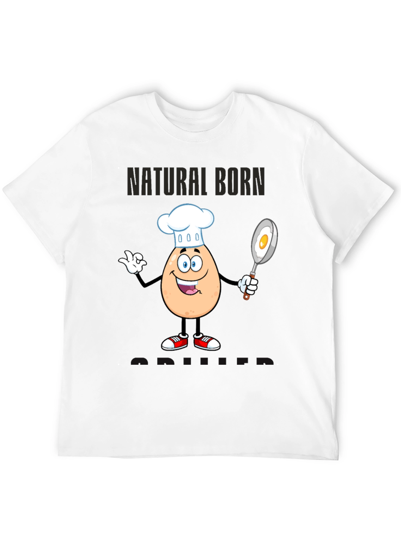 Natural Born Griller Funny Chef T-Shirt