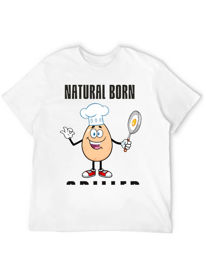 Natural Born Griller Funny Chef T-Shirt