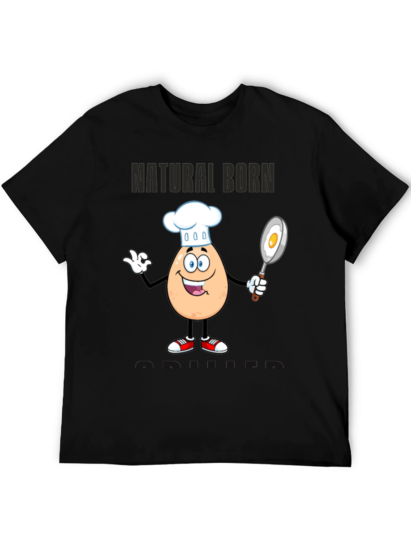 Natural Born Griller Funny Chef T-Shirt