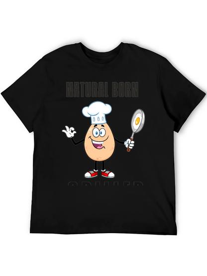 Natural Born Griller Funny Chef T-Shirt