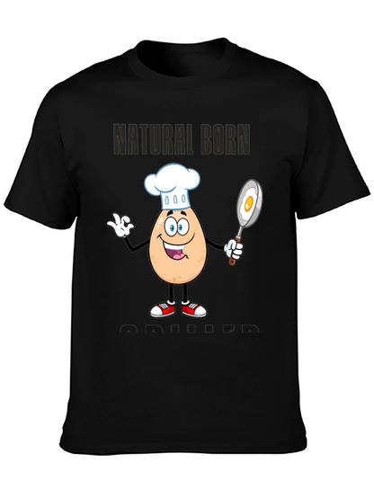 Natural Born Griller Funny Chef T-Shirt