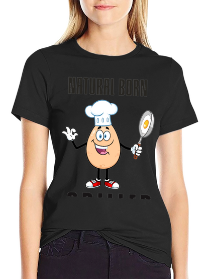 Natural Born Griller Funny Chef T-Shirt