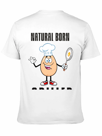 Natural Born Griller Funny Chef T-Shirt