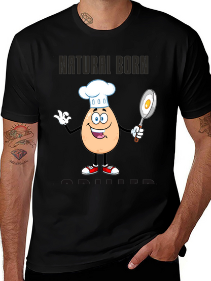 Natural Born Griller Funny Chef T-Shirt