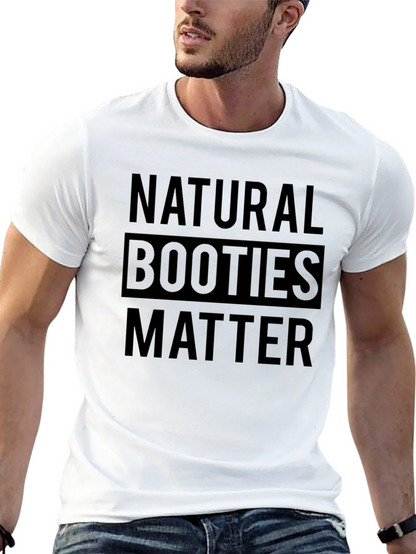 Natural Booties Matter Graphic T-Shirt - Black