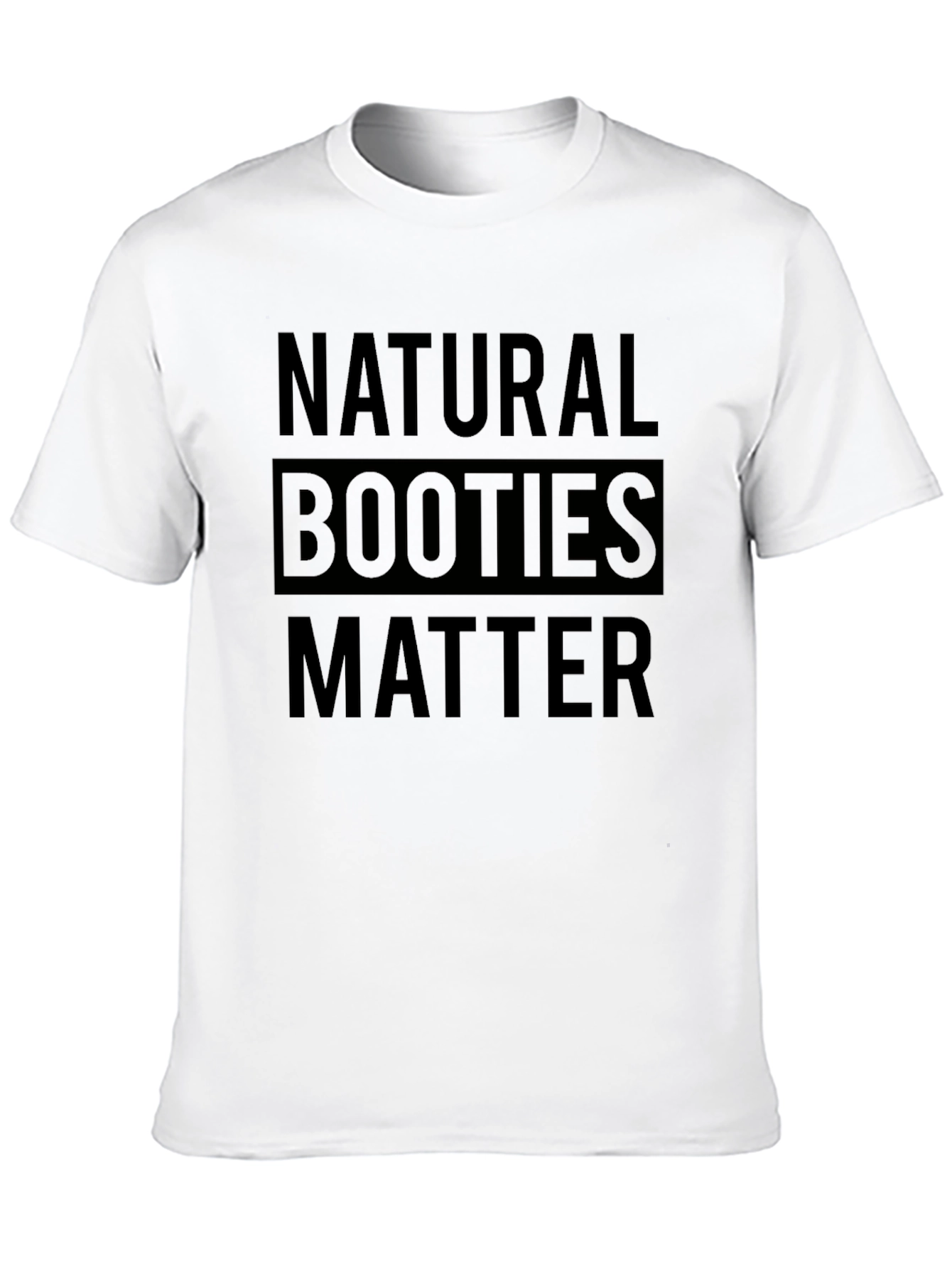 Natural Booties Matter Graphic T-Shirt - Black