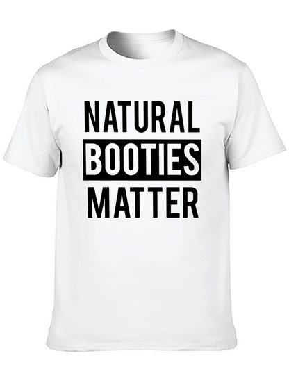 Natural Booties Matter Graphic T-Shirt - Black