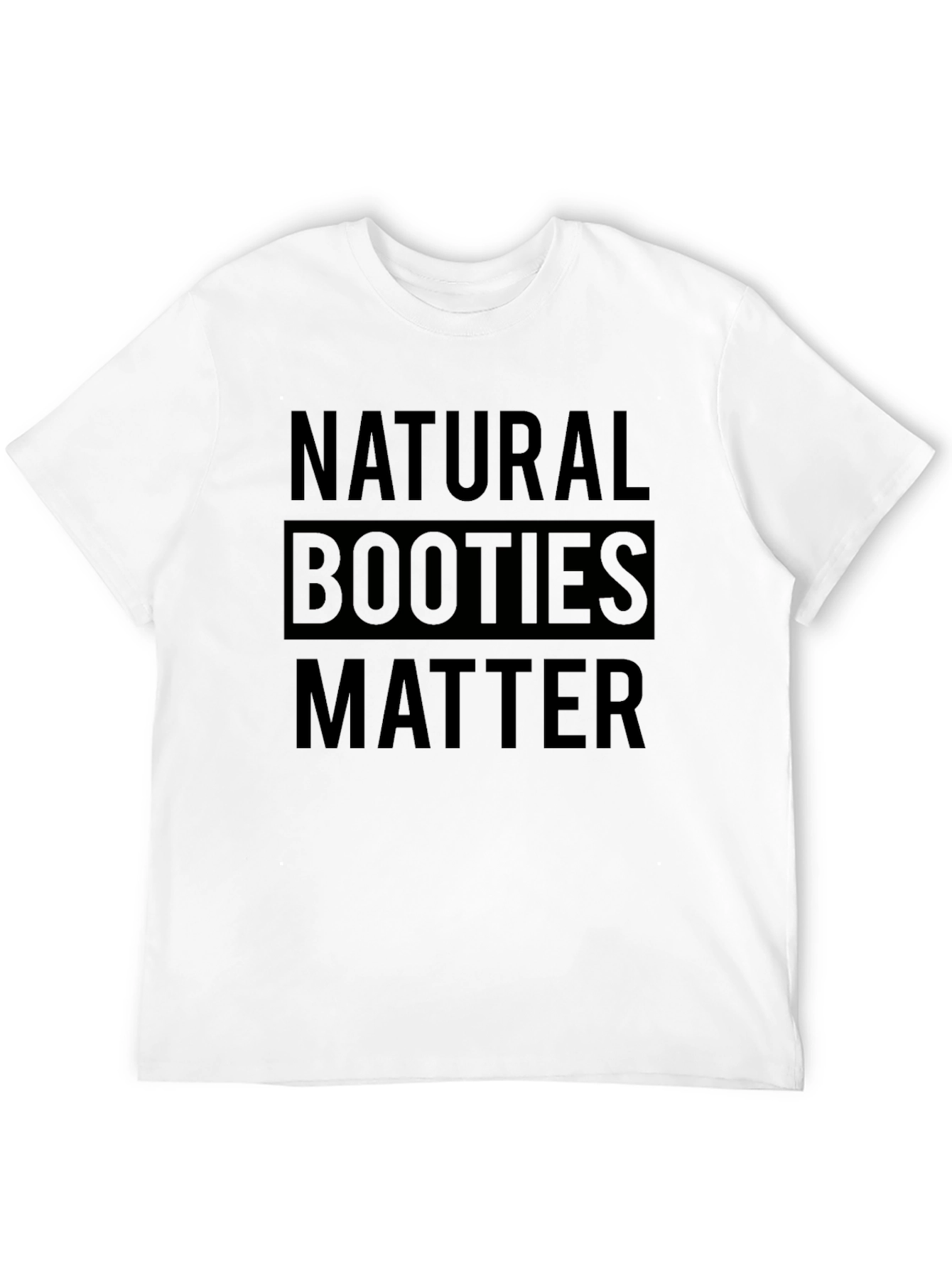 Natural Booties Matter Graphic T-Shirt - Black