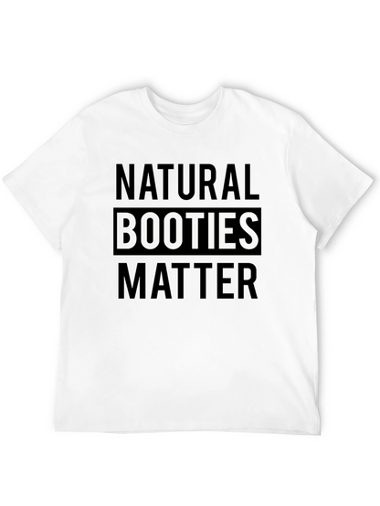 Natural Booties Matter Graphic T-Shirt - Black