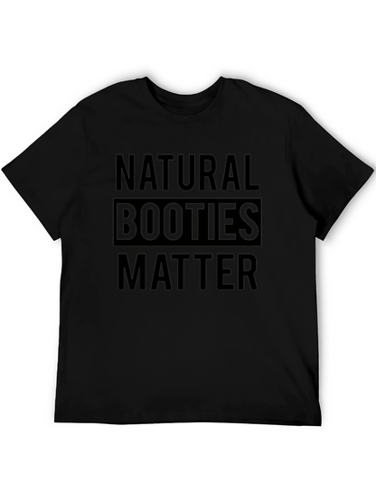 Natural Booties Matter Graphic T-Shirt - Black