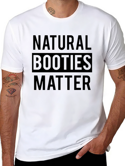Natural Booties Matter Graphic T-Shirt - Black