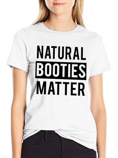 Natural Booties Matter Graphic T-Shirt - Black